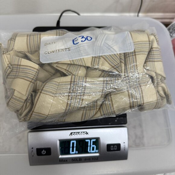 Bohme Pants Womens XS Beige Plaid Trousers Stretch Slim Fit Flat Front Dress - Picture 12 of 12